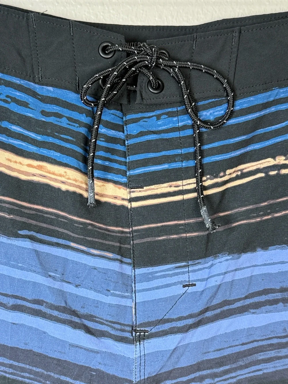 Outerknown Apex Board Shorts 31 Multi Stripes Stretch Kelly‎ Slater Surf Beach